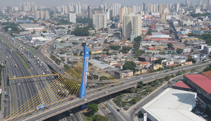 imagem aérea da cidade de Guarulhos, São Paulo