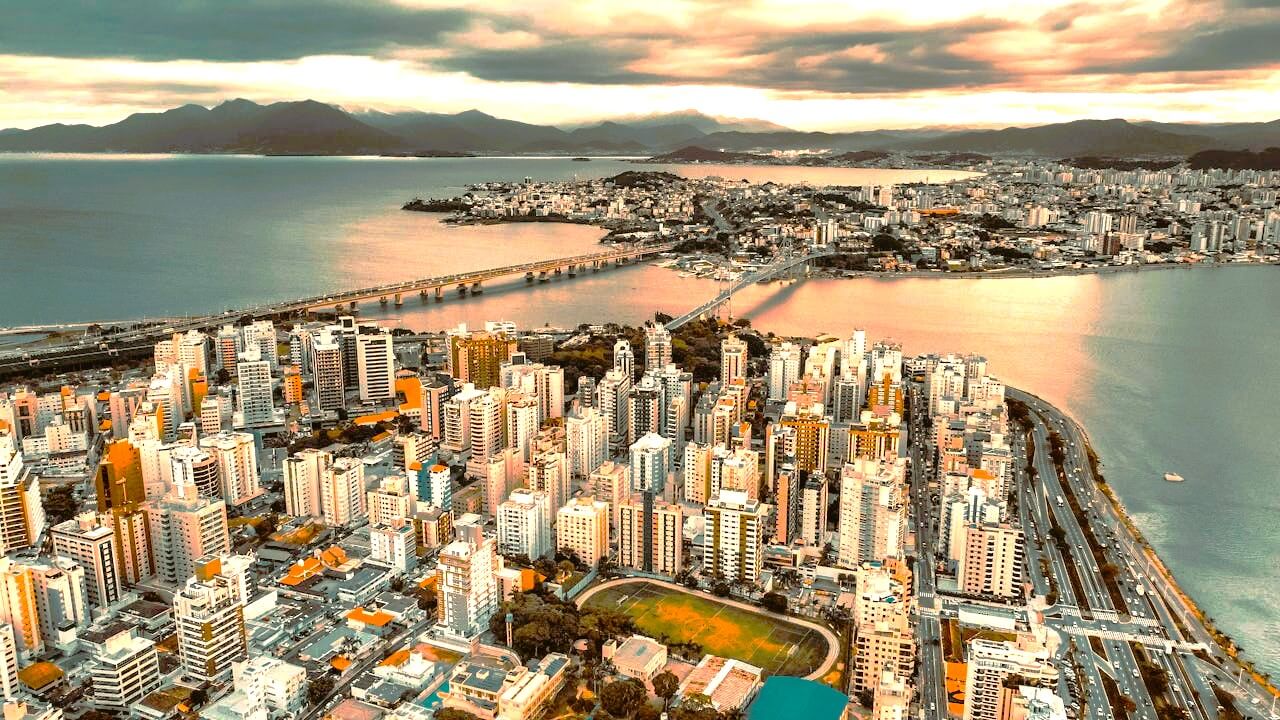 vista aérea de florianópolis