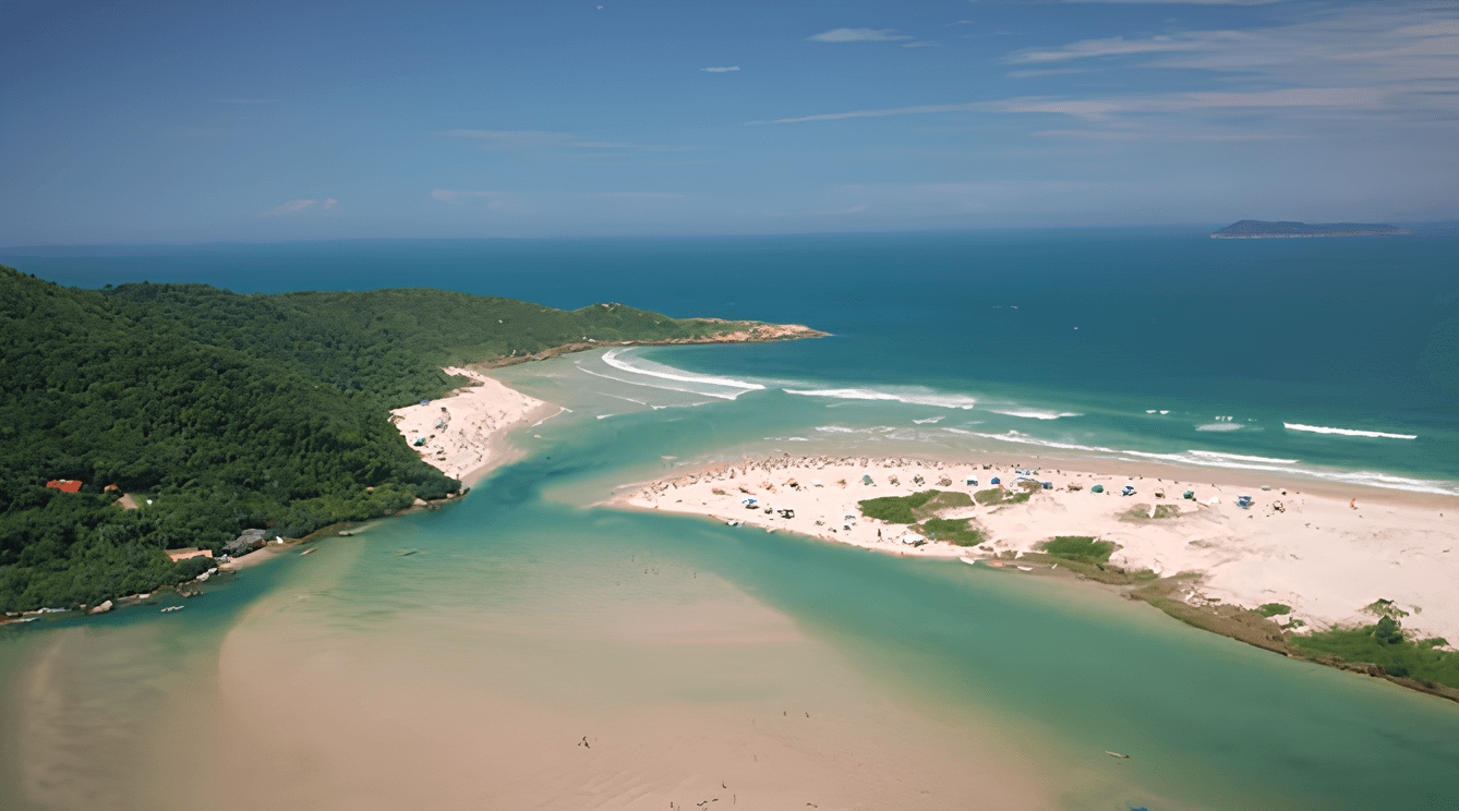 vista da praia guarda do Embaú santa catarina